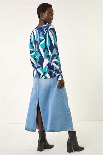 Abstract V-Neck Knit Jumper 16302209