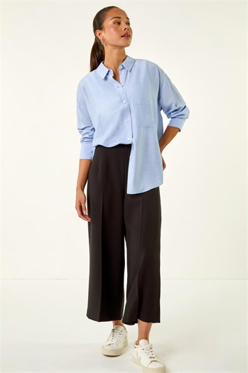 Petite Stripe Buttoned Pocket Shirt 10207709