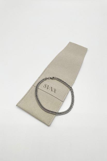Metallic Chain Bracelet In Silver