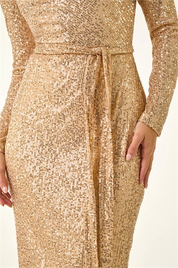 Black Sparkle Embellished Wrap Dress | Roman UK