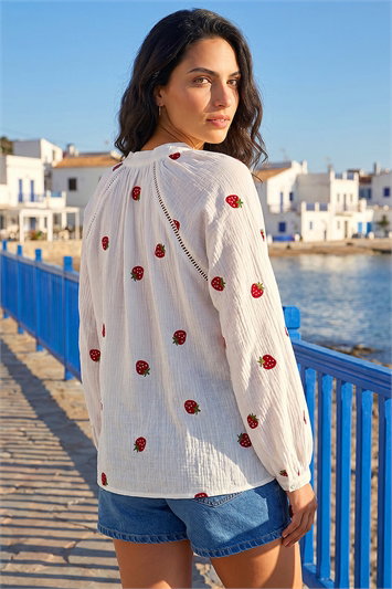 Dusk Strawberry V-Neck Tunic Top 20246738