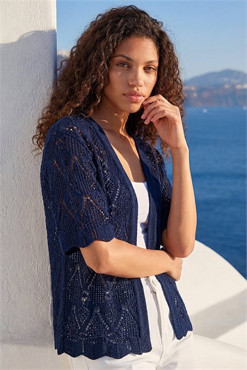 Petite Pointelle Open Cardigan 16346060