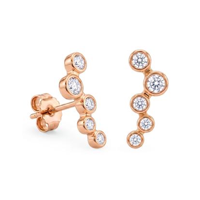 Multi Star Cluster Stud Earring Sterling Silver