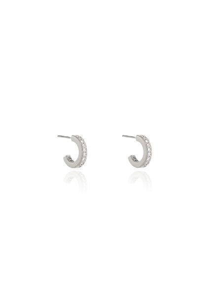 Metallic Cachet London Saga 12Mm Silver Hoop Earrings