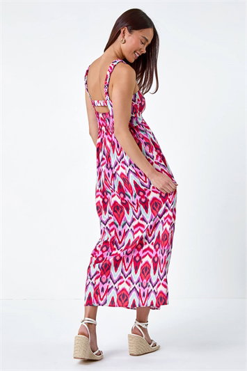 Petite Aztec Stretch Back Maxi Dress 14507322