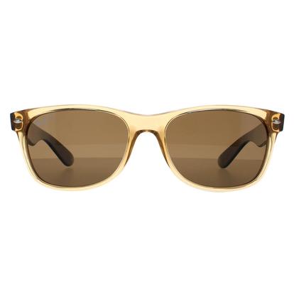 Brown Rectangle Honey Crystal Brown Polarized Sunglasses