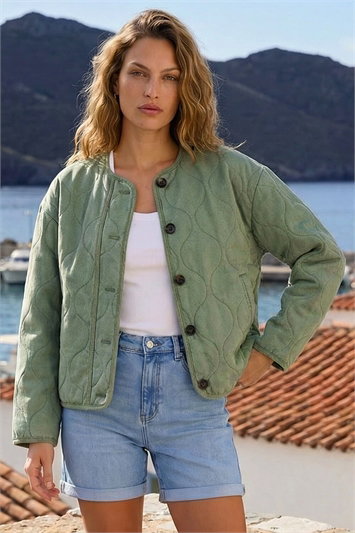 Cotton Twill Quilted Jacket 15051282