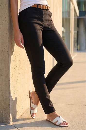 Black Utility Stretch Jegging Trouser
