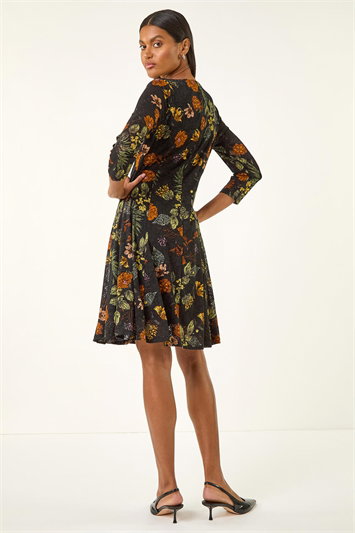Floral Print Lace Stretch Dress 14779264