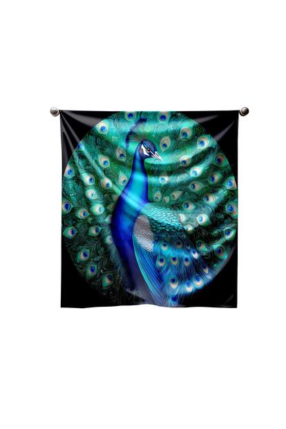Multi The Silk Heritage Collection - Peacocks Small Classic Neck Scarf