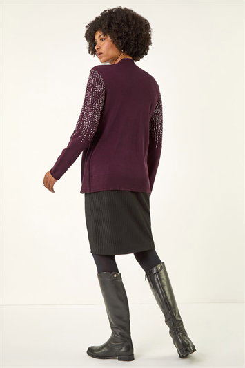 Embellished Hotfix Layered Knit 16211515