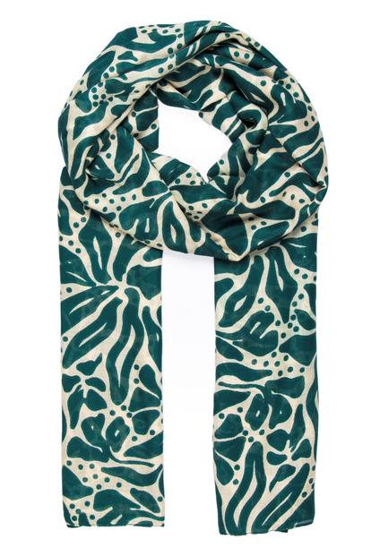 Pink Lightweight Two Tone Floral Scarf