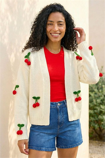 Crochet Cherry Knit Cardigan 16338738