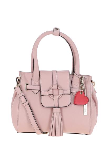 Pink 'Vera' Real Leather Tote Bag