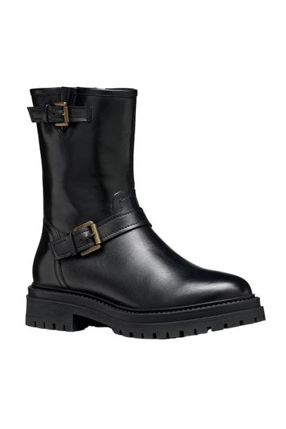 Black D Iridea D Leather Ankle Boots