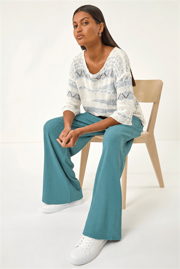 Crinkle Texture Tie Waist Trouser 18098529