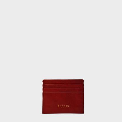 Blue 'Fann' Rfid Real Leather Credit Card Holder