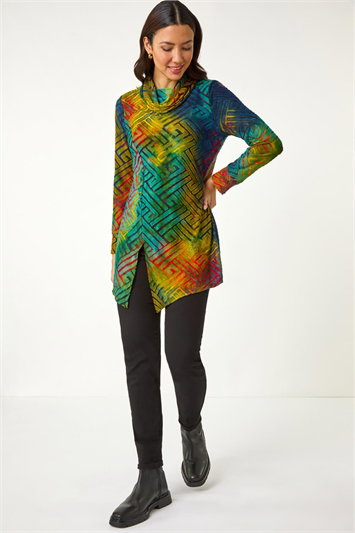 Geometric Textured Tunic 19323478