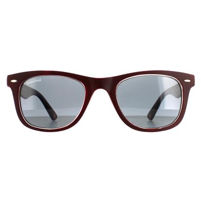 Red Square Burgundy Rubbertouch Grey Polarized Mp41 Sunglasses