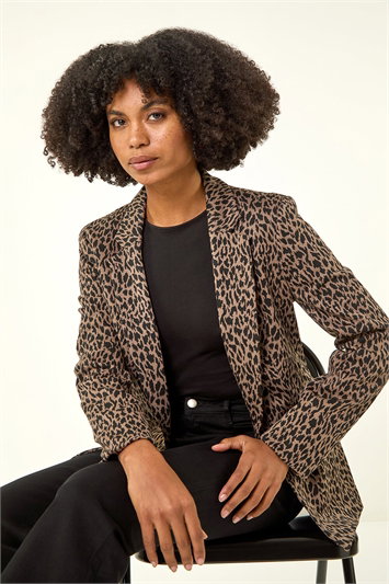 Multi Animal Print Stretch Jacket