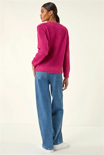 Contrast Rose Knit Jumper 16298572