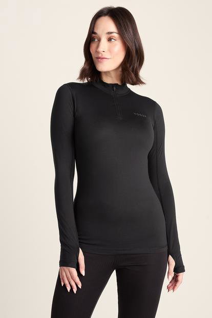 Black Snowdon Thermal Base Layer Quarter Zip