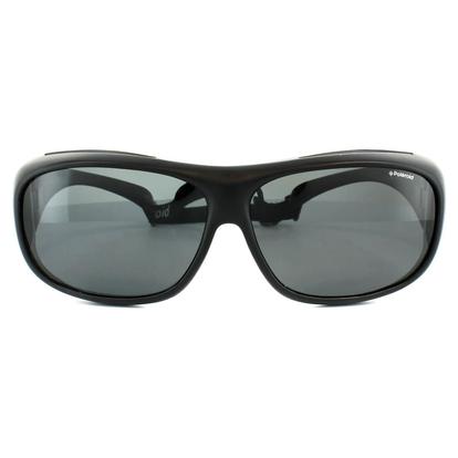 Black Suncovers Wrap Black Grey Polarized Sunglasses