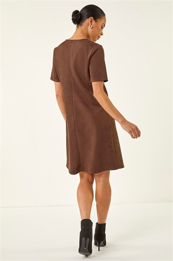 Petite Faux Suede Stretch Shift Dress 14733119