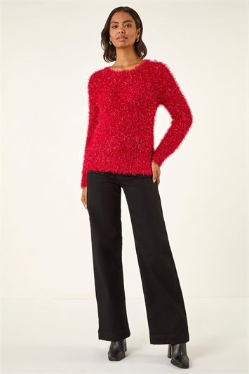 Metallic Fluffy Knit Jumper 16299078
