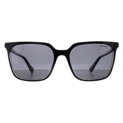 Black Rectangle Black Crystal Grey Polarized Pld 4163/S