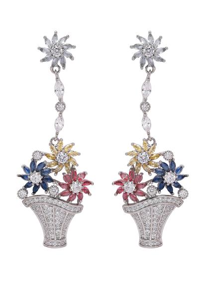 Multi Diva Cute Bouquet Drop Earrings