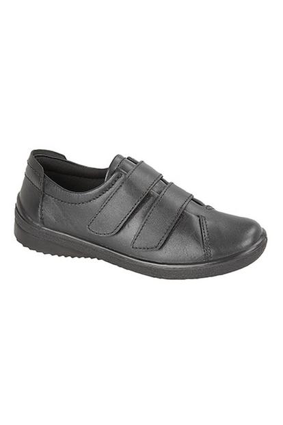 Black 2 Bar Touch Fastening Leisure Shoes