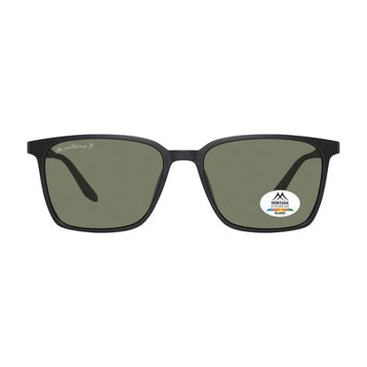 Black Square Matte Black G-15 Green Polarized Mp186