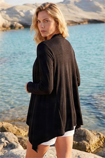 Waterfall Front Jersey Cardigan 19010008