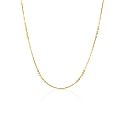 Metallic Six Beads Sterling Silver Necklace Chain