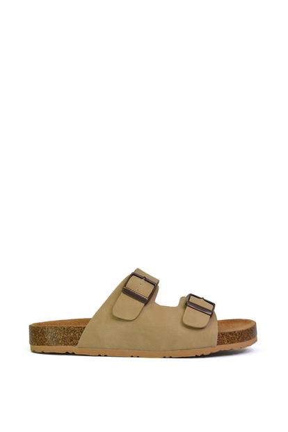White 'Star' Double Strap Buckle Up Summer Slip On Flat Sandals
