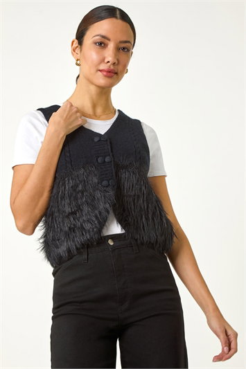 Tassel Faux Fur Gilet 16202108