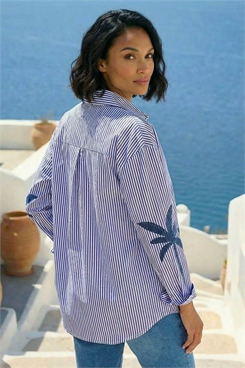 Dusk Palm Embroidered Shirt 10225960