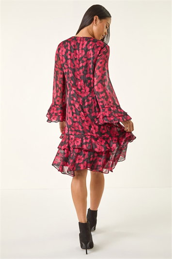 Petite Floral Print Frill Dress 14750108
