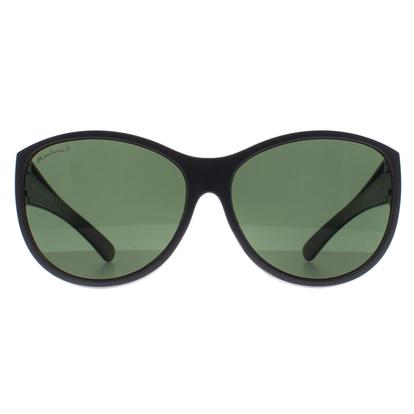 Black Butterfly Matte Black G15 Polarized Fo8 Fit Over Glasses Sunglasses