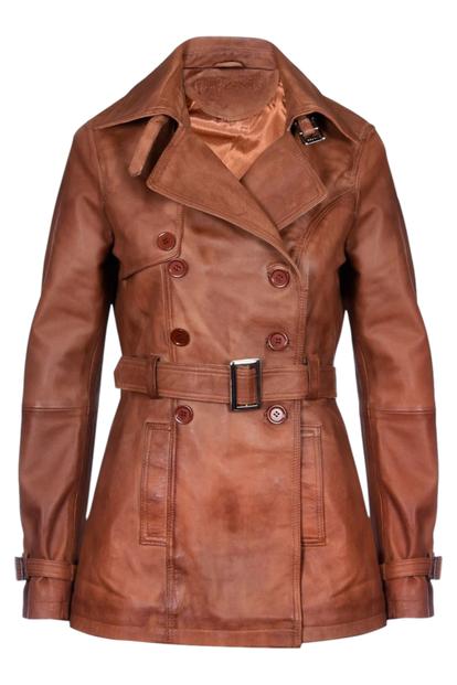 Womens Nappa Leather Trench Coat-Mosul M000085810