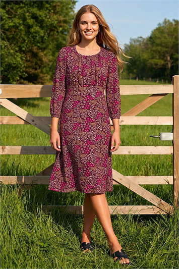 Square Neck Ditsy Dress 14978895