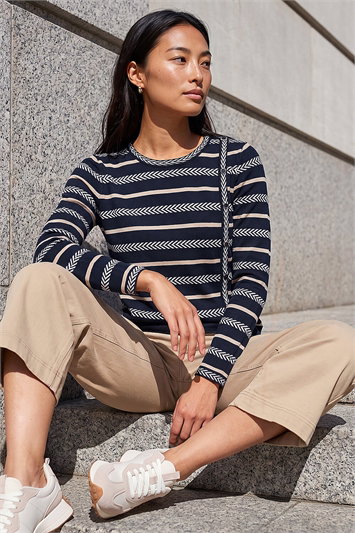 Petite Stripe Knit Jumper 16350060
