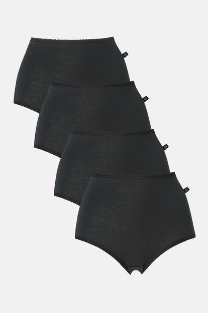 Black Pack Of Four "Kohl Black" Bamboo Full Briefs