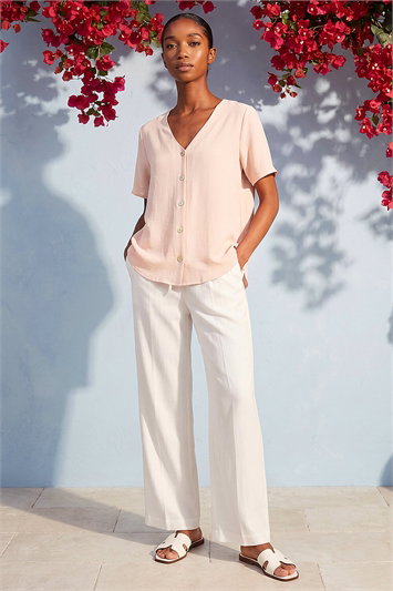 Petite Button Up Blouse 10244046