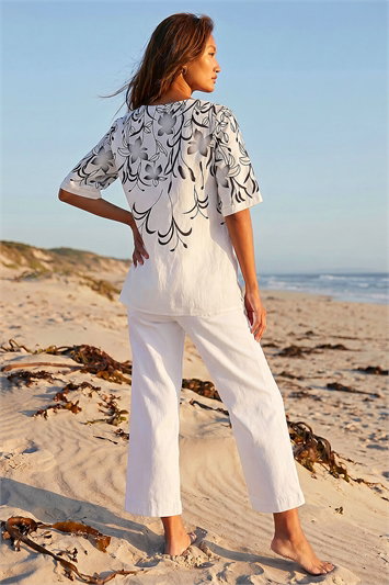 Floral Mono Print Top 20221038