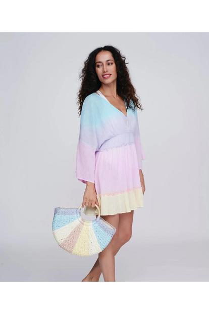 Purple Monaco - Straw Tote Bag - Lilac