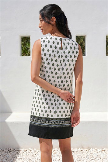 Petite Border Print Dress 14962594