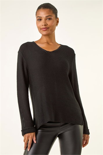 Black Soft Knitted Jumper