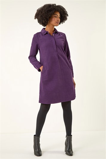 Corduroy Tunic Shirt Dress 14279076